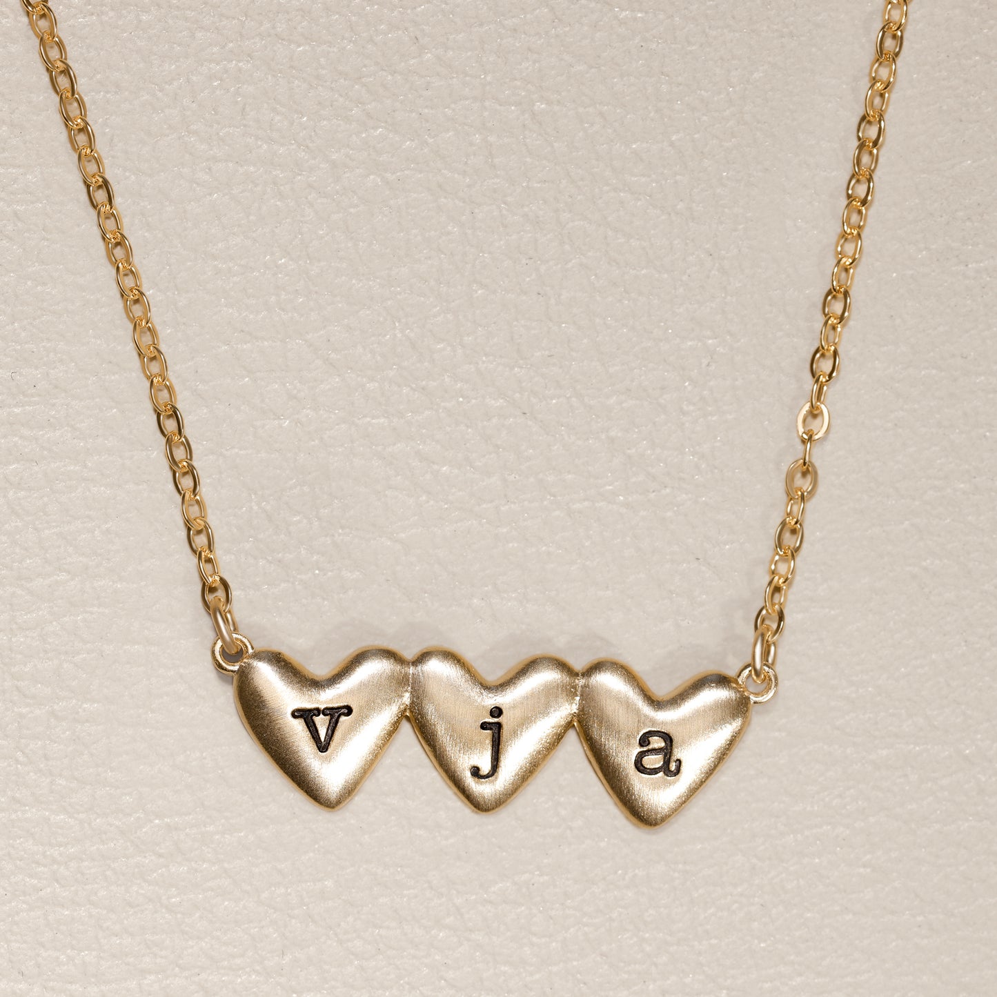 Kindred Hearts Initials Necklace {Gold Plated}