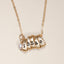 Itty Bitty Initial Ring Charms Necklace  {Gold Plated}
