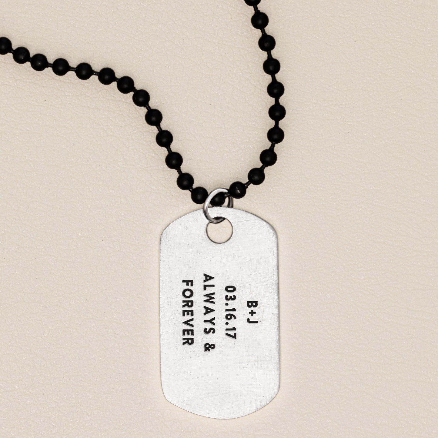 Lasting Bond Dog Tag Necklace Large [Sterling Silver]