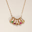 Itty Bitty Birthstone Ring Charms Necklace {Gold Plated}