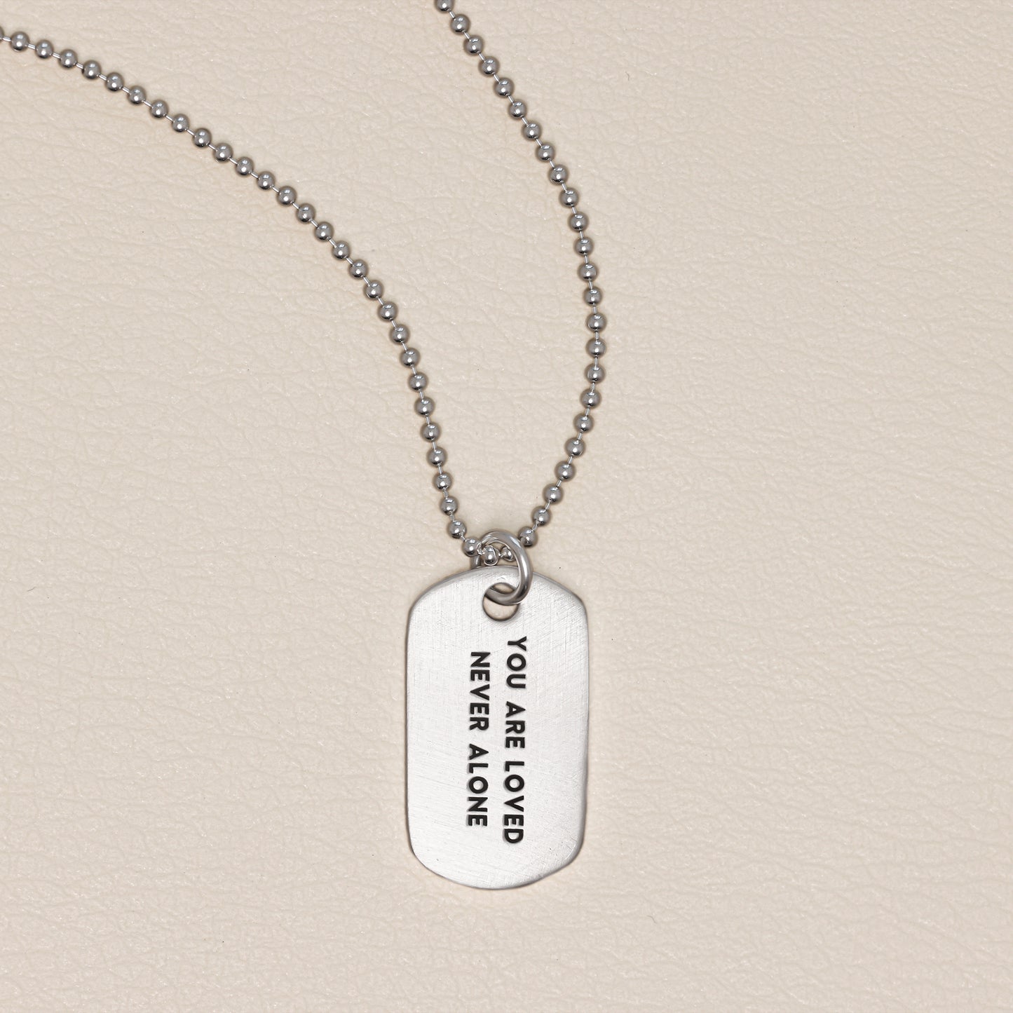 Lasting Bond Dog Tag Necklace Small [Sterling Silver]