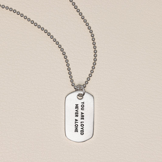 Lasting Bond Dog Tag Necklace Small (Sterling Silver)