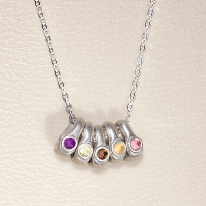 Itty Bitty Birthstone Ring Charms Necklace  {Sterling Silver}