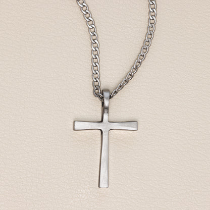 Set Free Cross Necklace (Pewter)