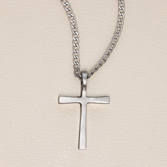 Set Free Cross Necklace [Pewter]