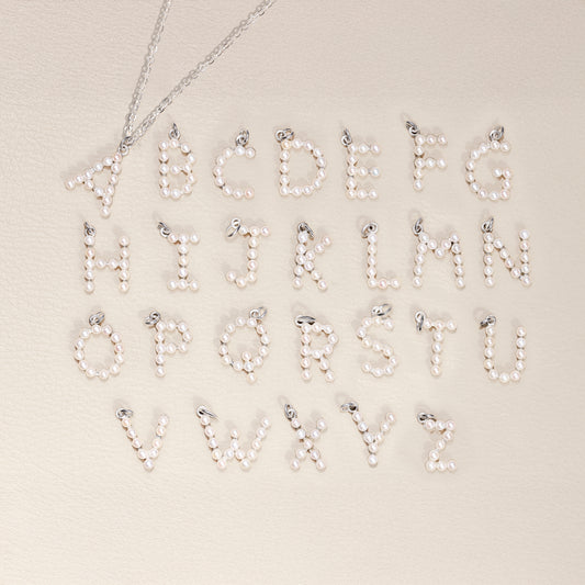 Letters Pearl Sterling Silver