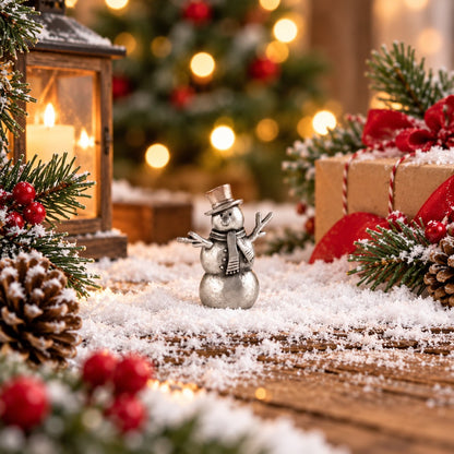 Mr. Snowball the Roly Poly Snowman (Pewter)