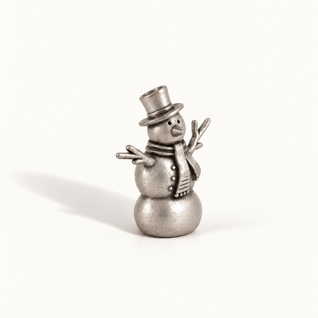 Mr. Snowball the Roly Poly Snowman (Pewter)