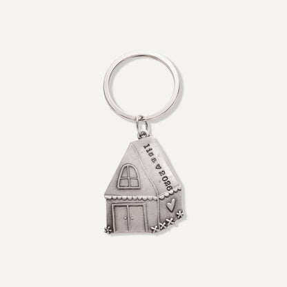 Where My Heart Lives Keychain (Pewter)