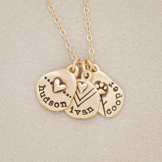 Jumble Of Love Necklace (Gold Plated)