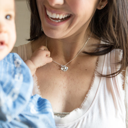Wild About You Initials Necklace (Sterling Silver)