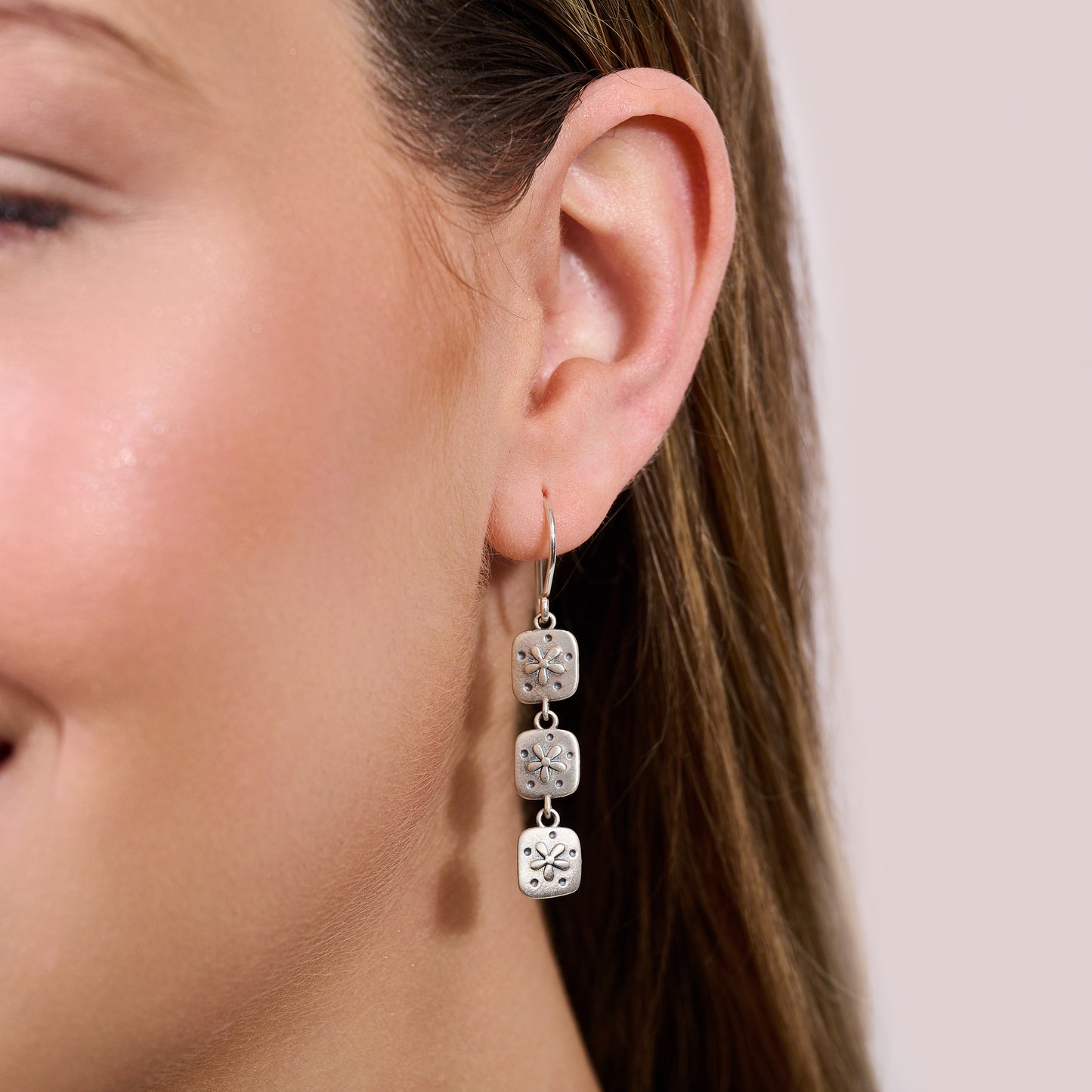 Dainty Wildflowers Drop Earrings (Sterling Silver)