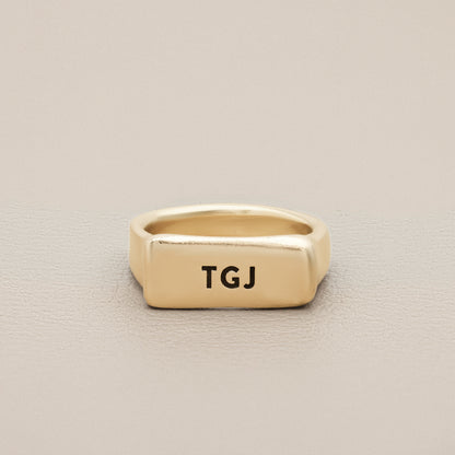 Make Your Mark Signet Ring (9K Solid Gold)