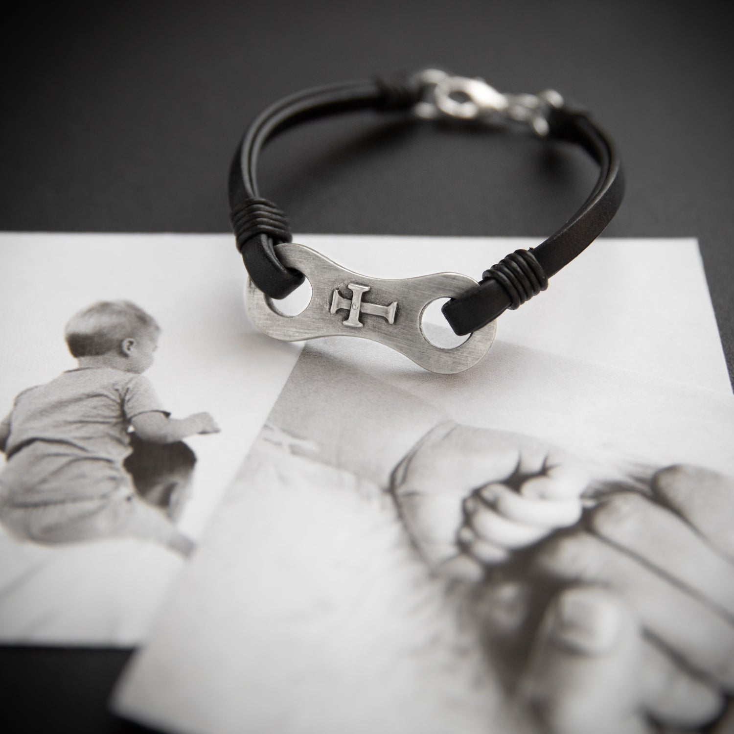 Linked Together Cross Bracelet (Black) - Lisa Leonard Designs
