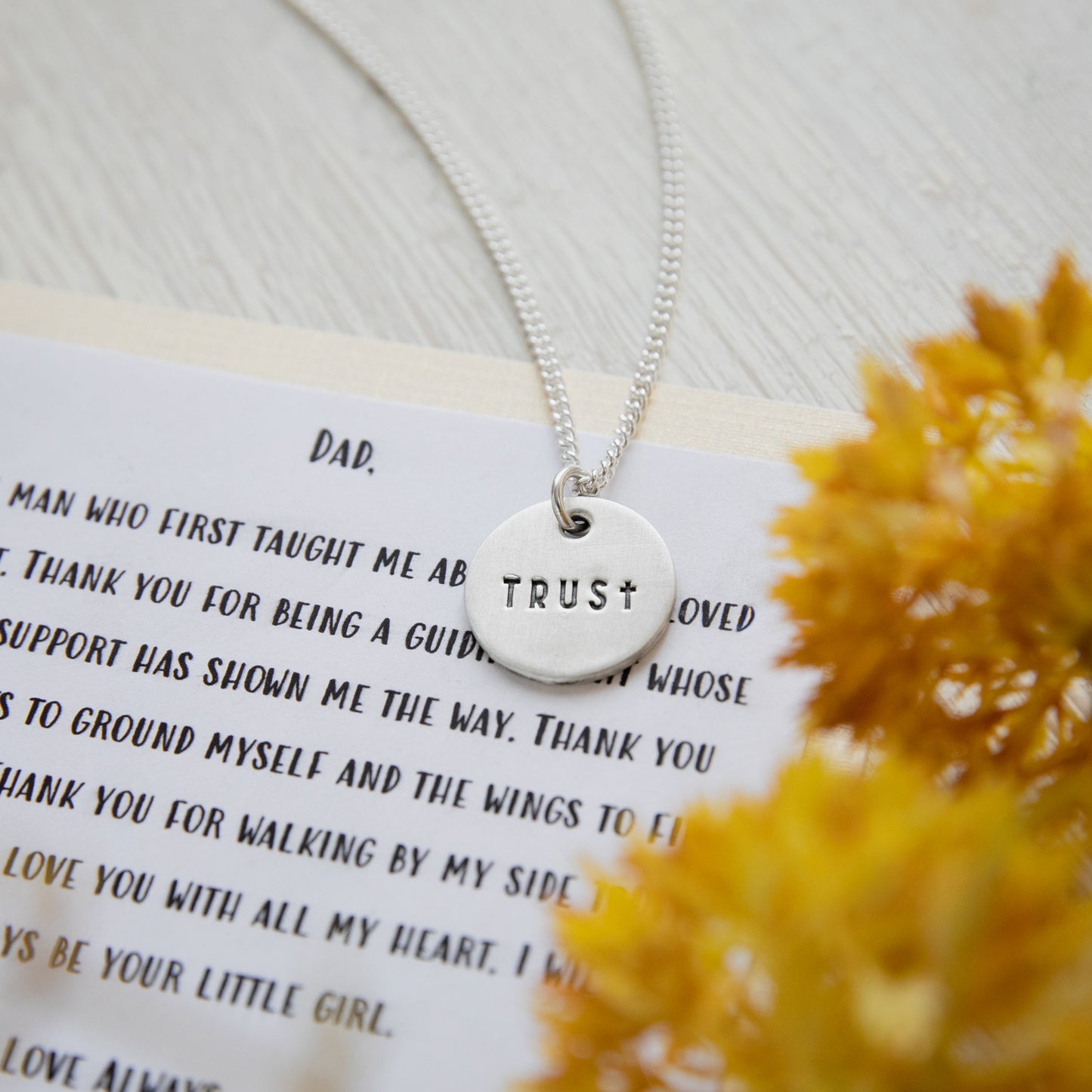 Trust Disc Pendant Necklace (Sterling Silver)