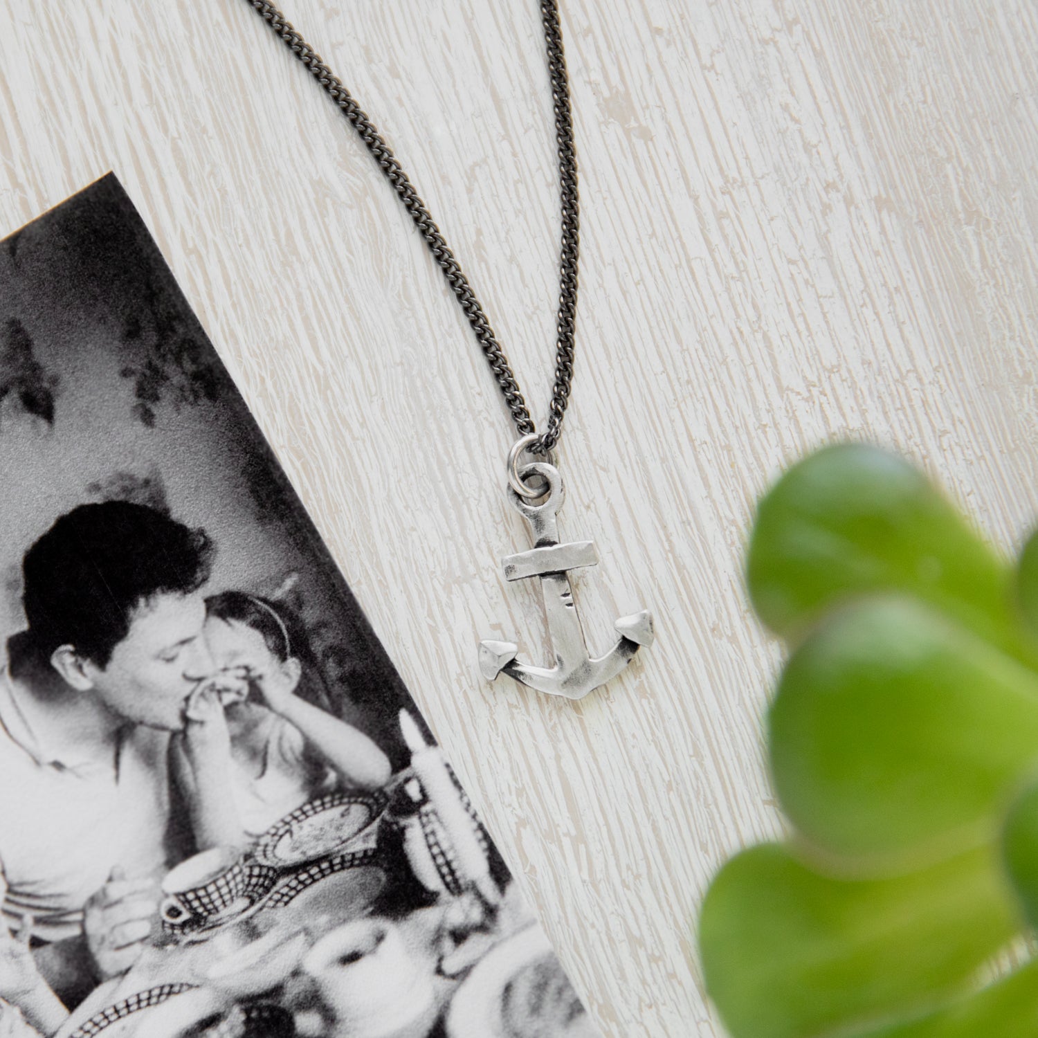 Anchor of My Soul Necklace (Antiqued Sterling Silver) - Lisa Leonard Designs