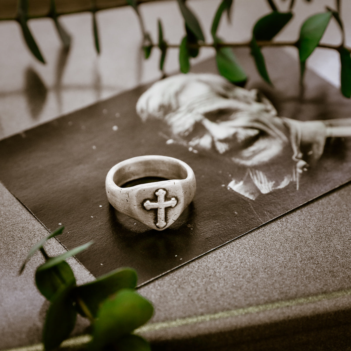 Faith Hope &amp; Love Cross Signet Ring (Sterling Silver) - Lisa Leonard Designs