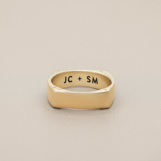 Strong + True Narrow Ring (9K Solid Gold)