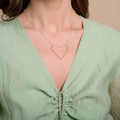 Peaceful Heart Necklace (Sterling Silver)