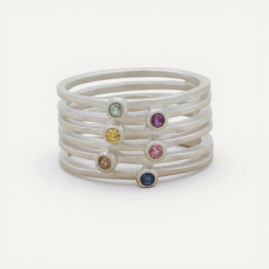 Always Together Birthstone Ring (Sterling Silver)