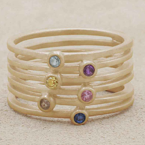 Always Together Birthstone Ring {10K Solid Gold}
