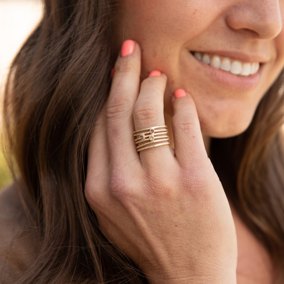 Always Together Birthstone Ring {14K Solid Gold}
