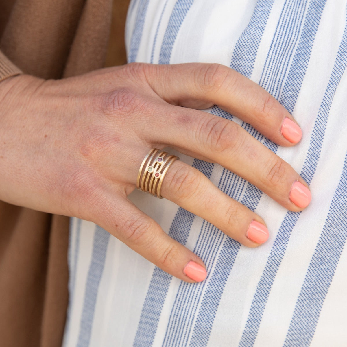 Always Together Birthstone Ring {14K Solid Gold}