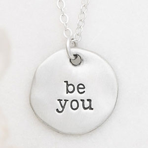 Be You Disc Necklace (Sterling Silver)