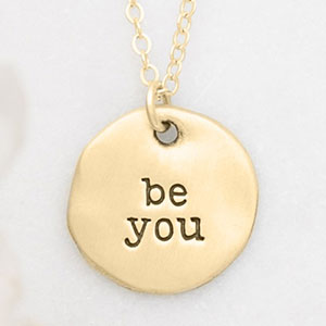 Be You Disc Necklace {10K Solid Gold}