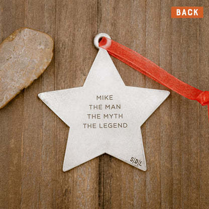Best Dad Ornament (Pewter)