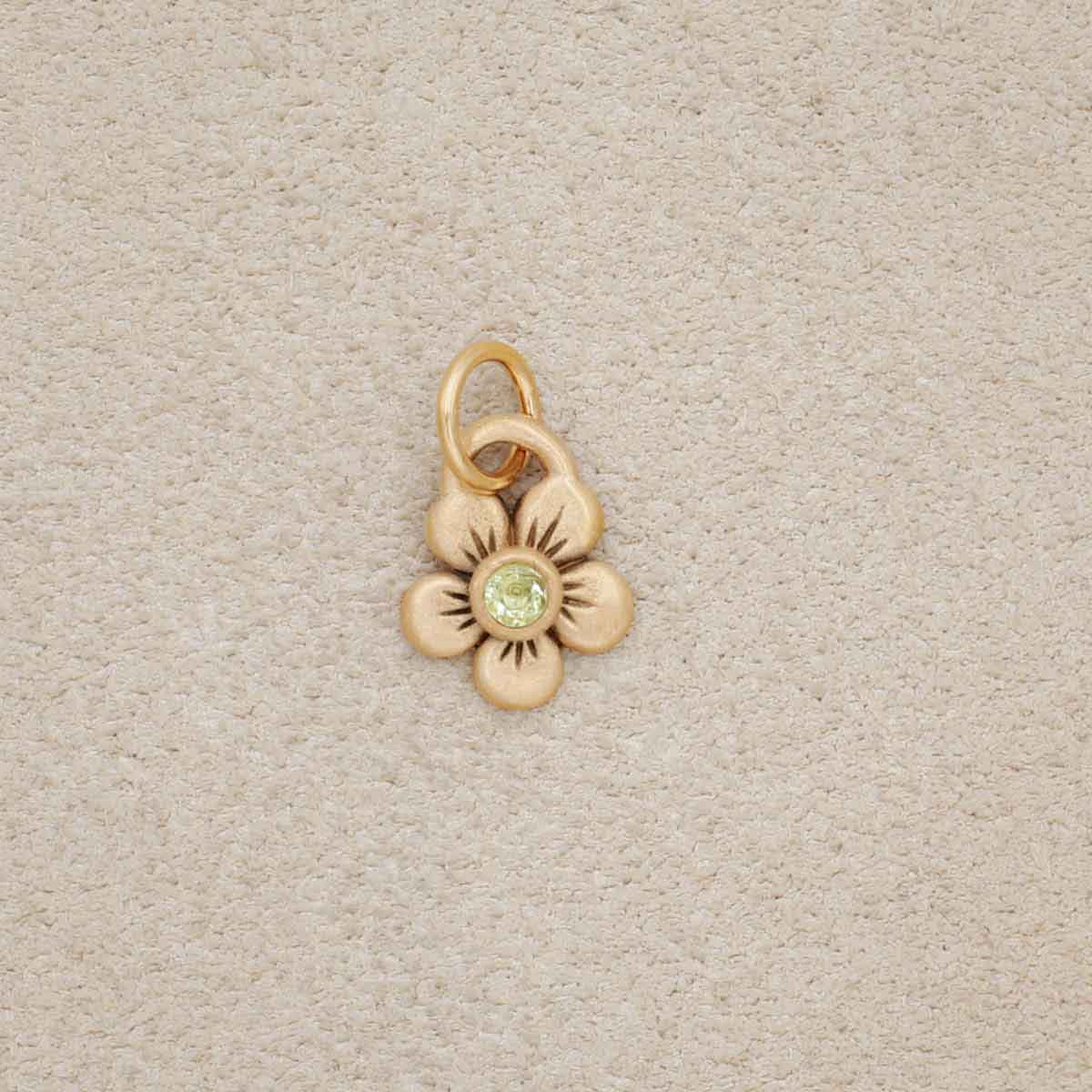 Birthstone Bloom Charm {14K Solid Gold}