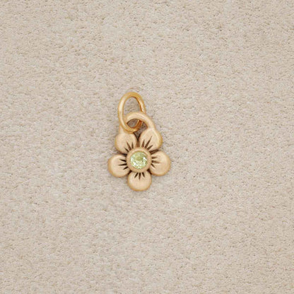 Birthstone Bloom Charm {14K Solid Gold}