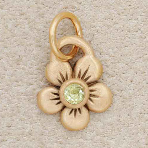 Birthstone Bloom Charm {10K Solid Gold}
