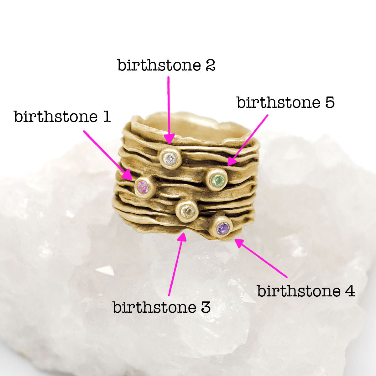 Brave Love® Birthstone Ring (9K Solid Gold)