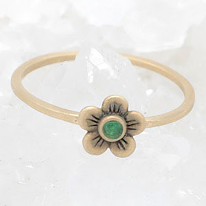 Birthstone Bloom Ring {14K Solid Gold}