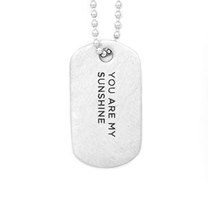 Lasting Bond Dog Tag Necklace Small [Sterling Silver]