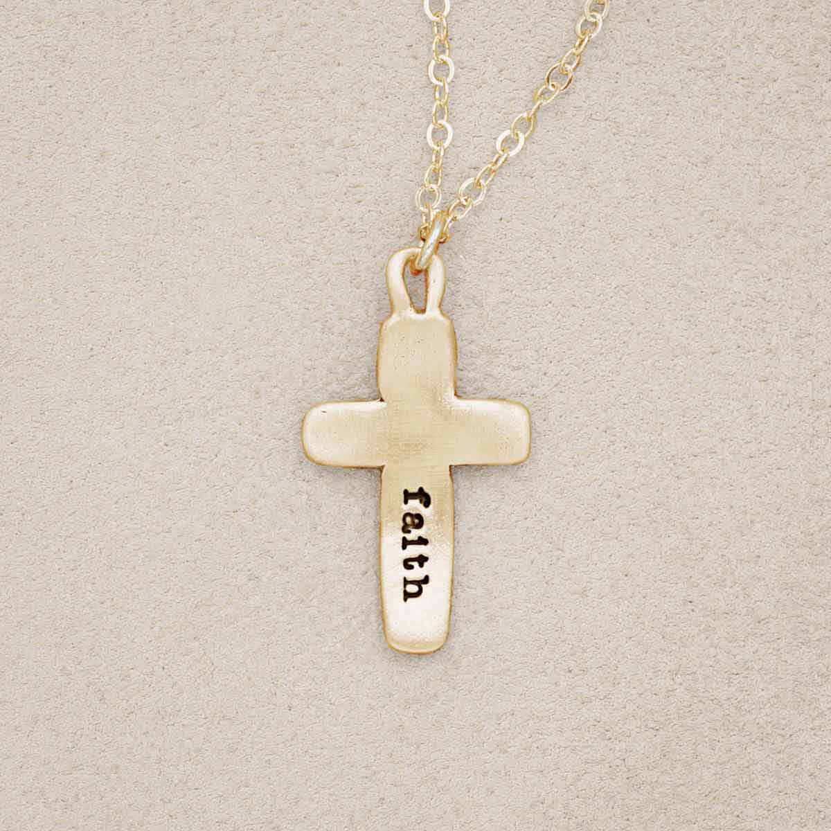 Cross Of Faith Necklace (14K Solid Gold)