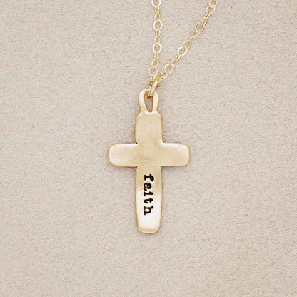 Cross Of Faith Necklace (14K Solid Gold)