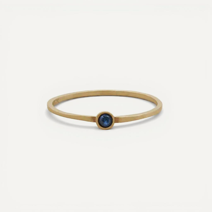 Dainty Finespun Birthstone Ring (14K Solid Gold)