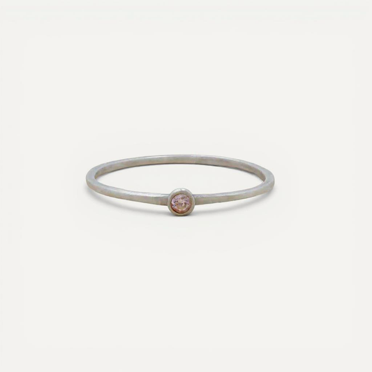 Dainty Finespun Birthstone Ring (Sterling Silver)