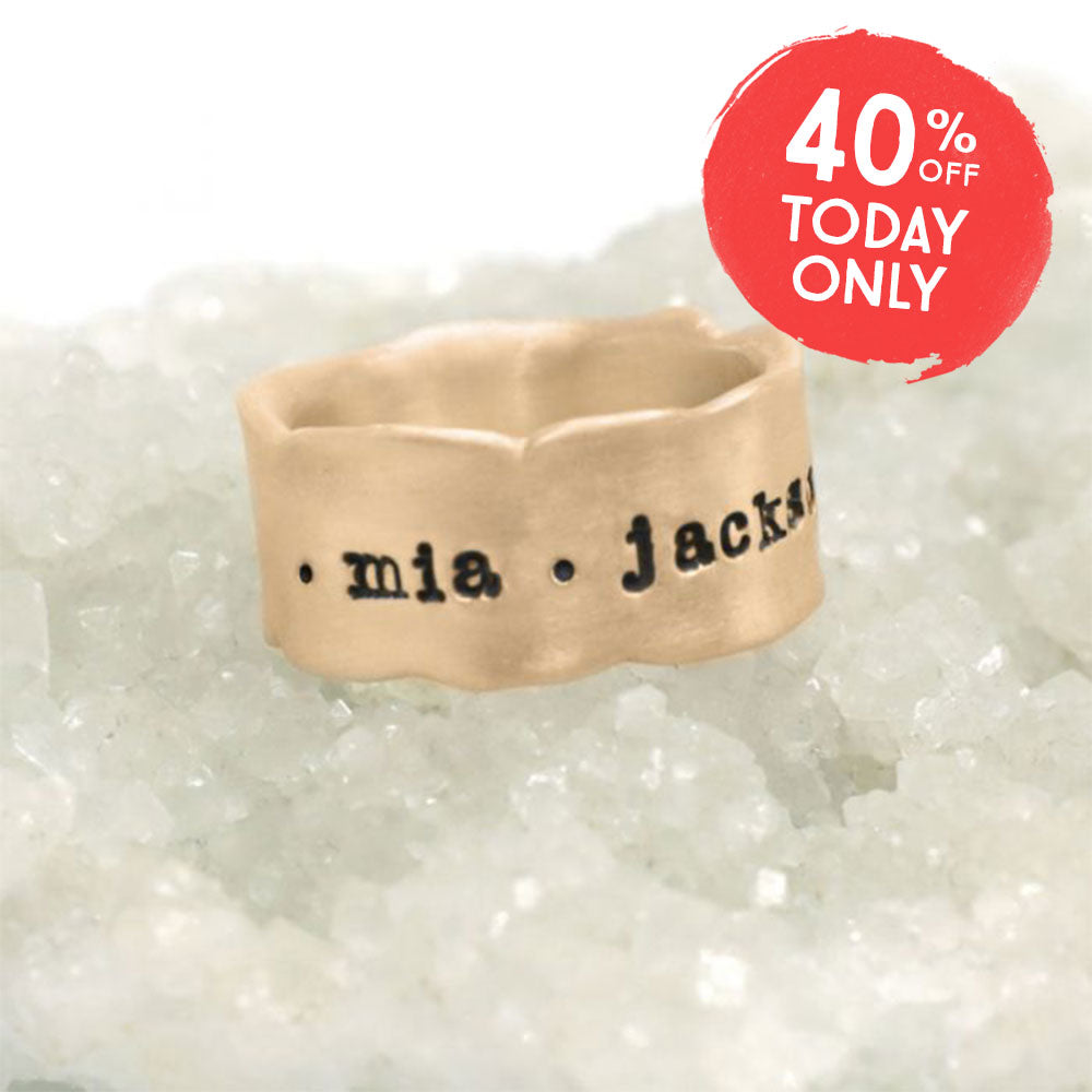 Very Fine Line Ring {14K Solid Gold}