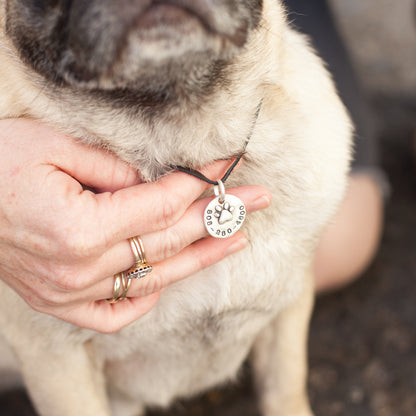 Furry Footprint Keychain (Sterling Silver)