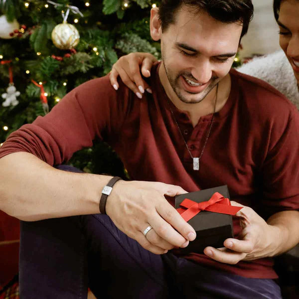 Equitable Leather Cross Bracelet (Dark Brown)