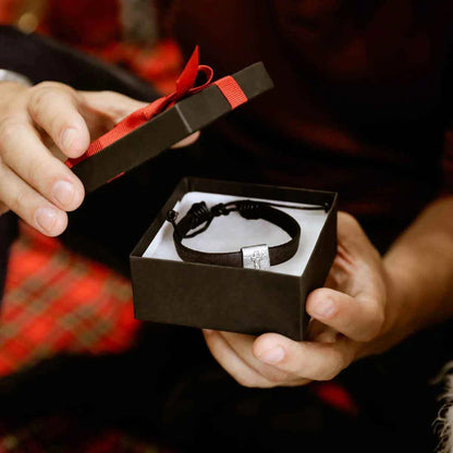 Equitable Leather Cross Bracelet (Dark Brown)