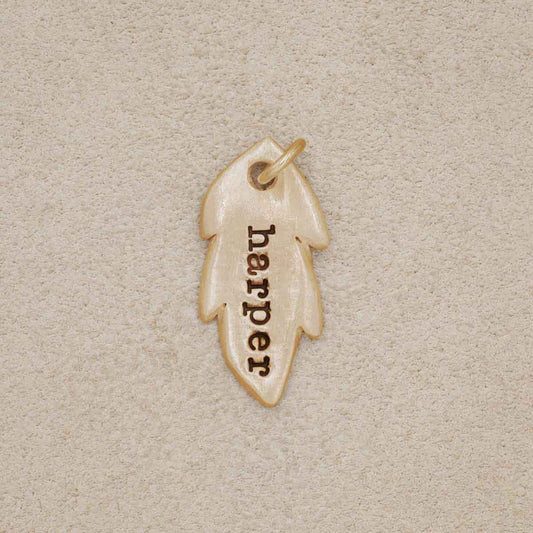 Feather Tag (9K Solid Gold)
