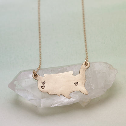 State of My Heart Necklace (9K Solid Gold)