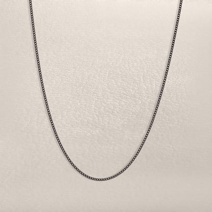 Curb Chain (Matte Gunmetal-Plated Sterling)