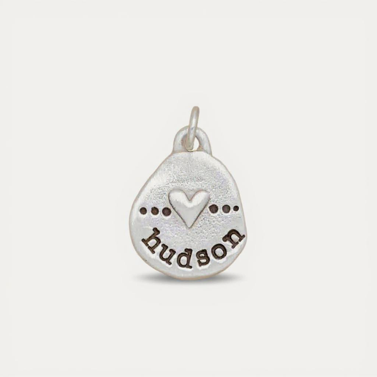 Heart with Dots Charm (Sterling Silver)