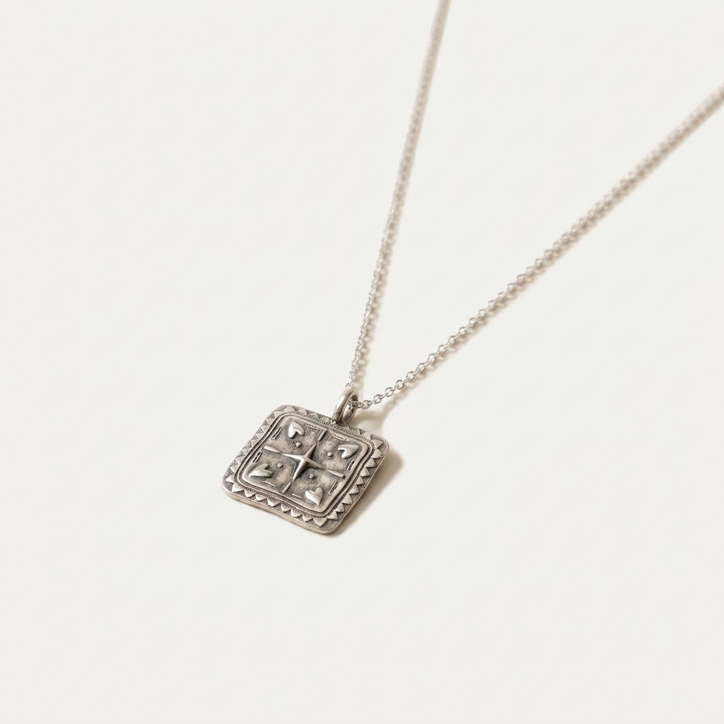 Free Gift - Four Corners Of Love Necklace (Pewter)