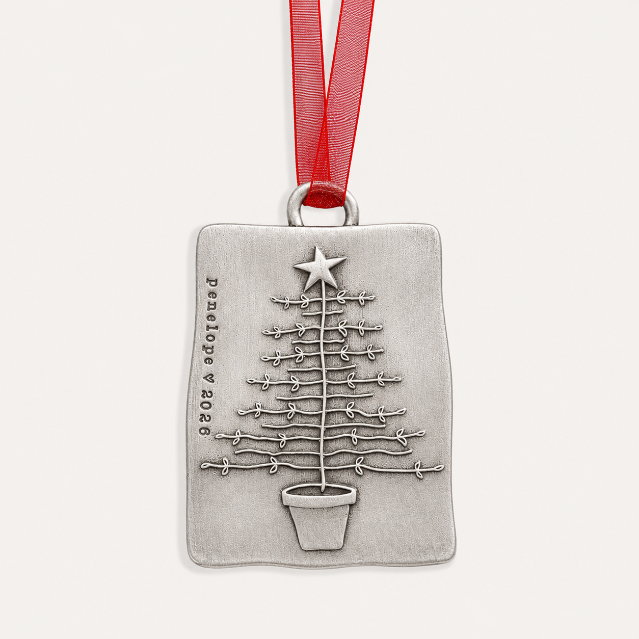 Simple Country Christmas Ornament (Pewter) - Lisa Leonard Designs